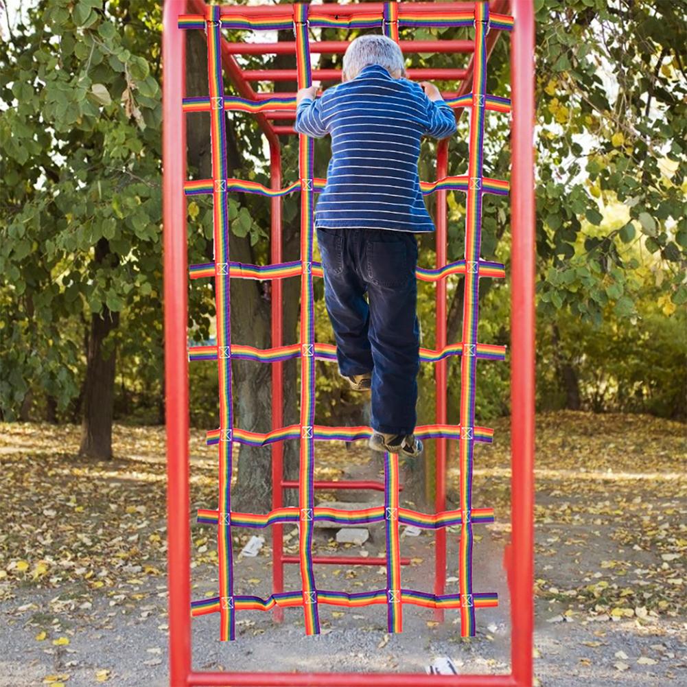Kids Outdoor Climbing Frame - Playground Cargo Net Para Crianças, Rede