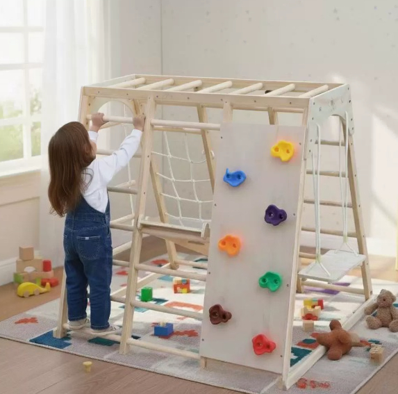 Estrutura de escalada de madei - Kids Outdoor Climbing Frame avaliação e preço
