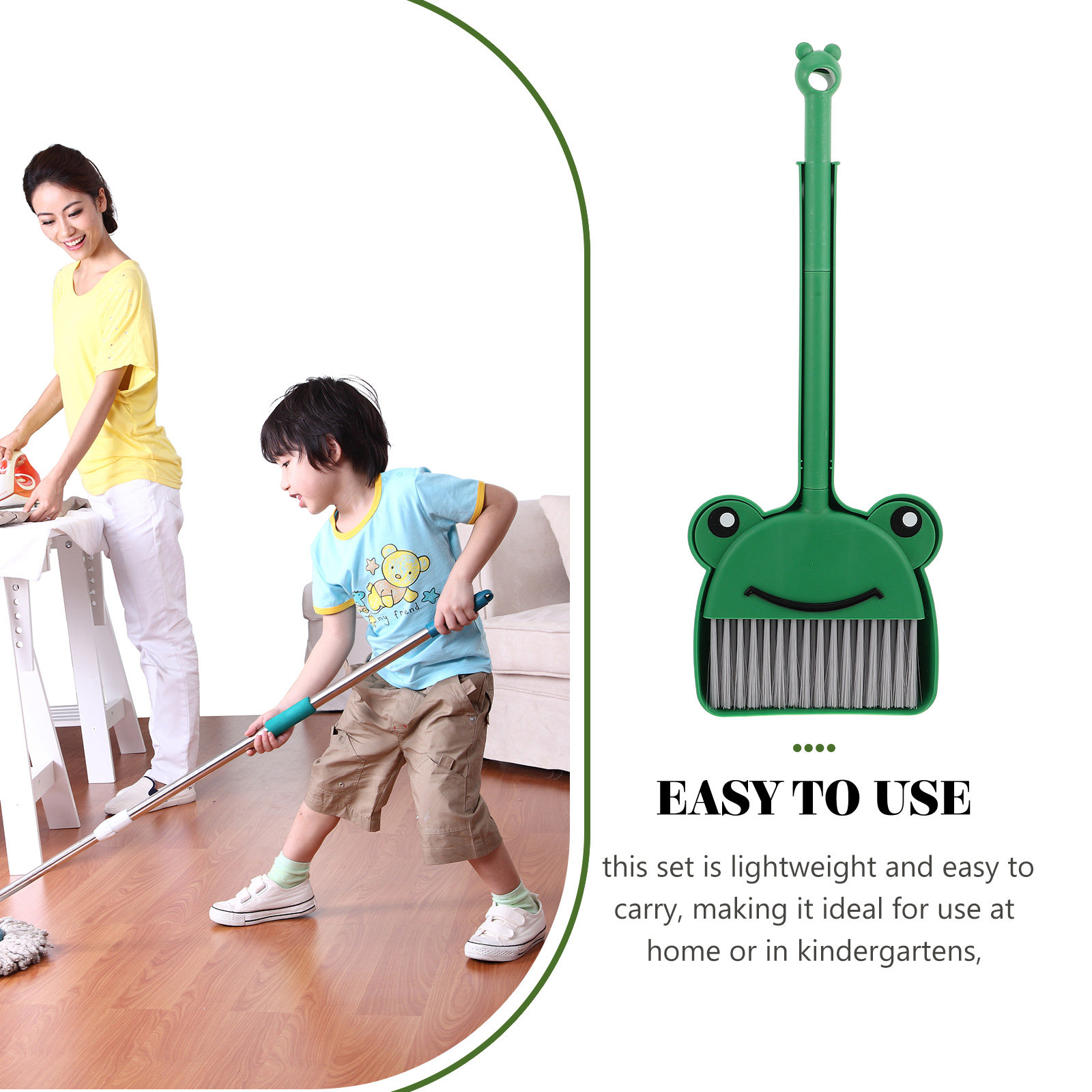 1 conjunto de vassoura e pá de - Kids Outdoor Broom avaliação e preço