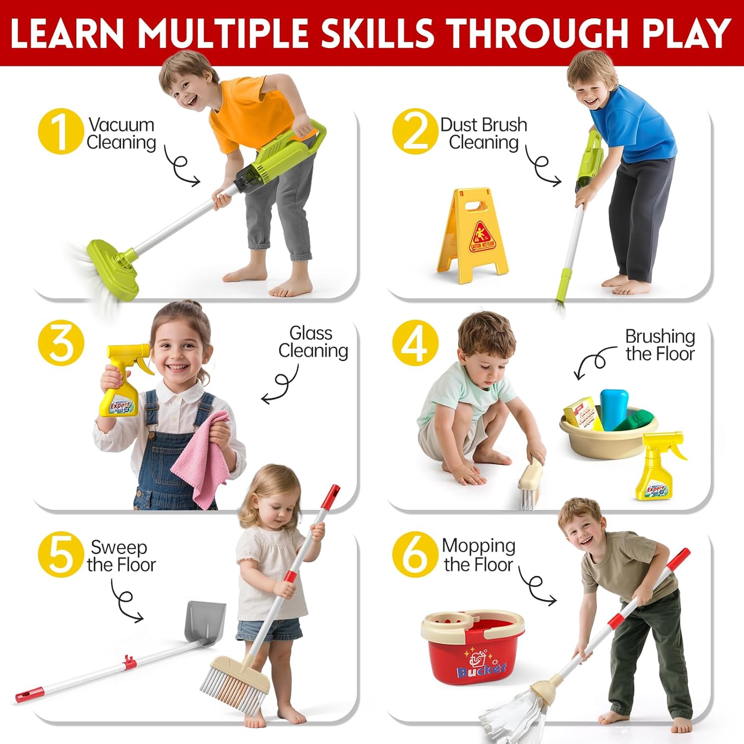 Conjunto de Brinquedos de Limp - Kids Outdoor Broom avaliação e preço