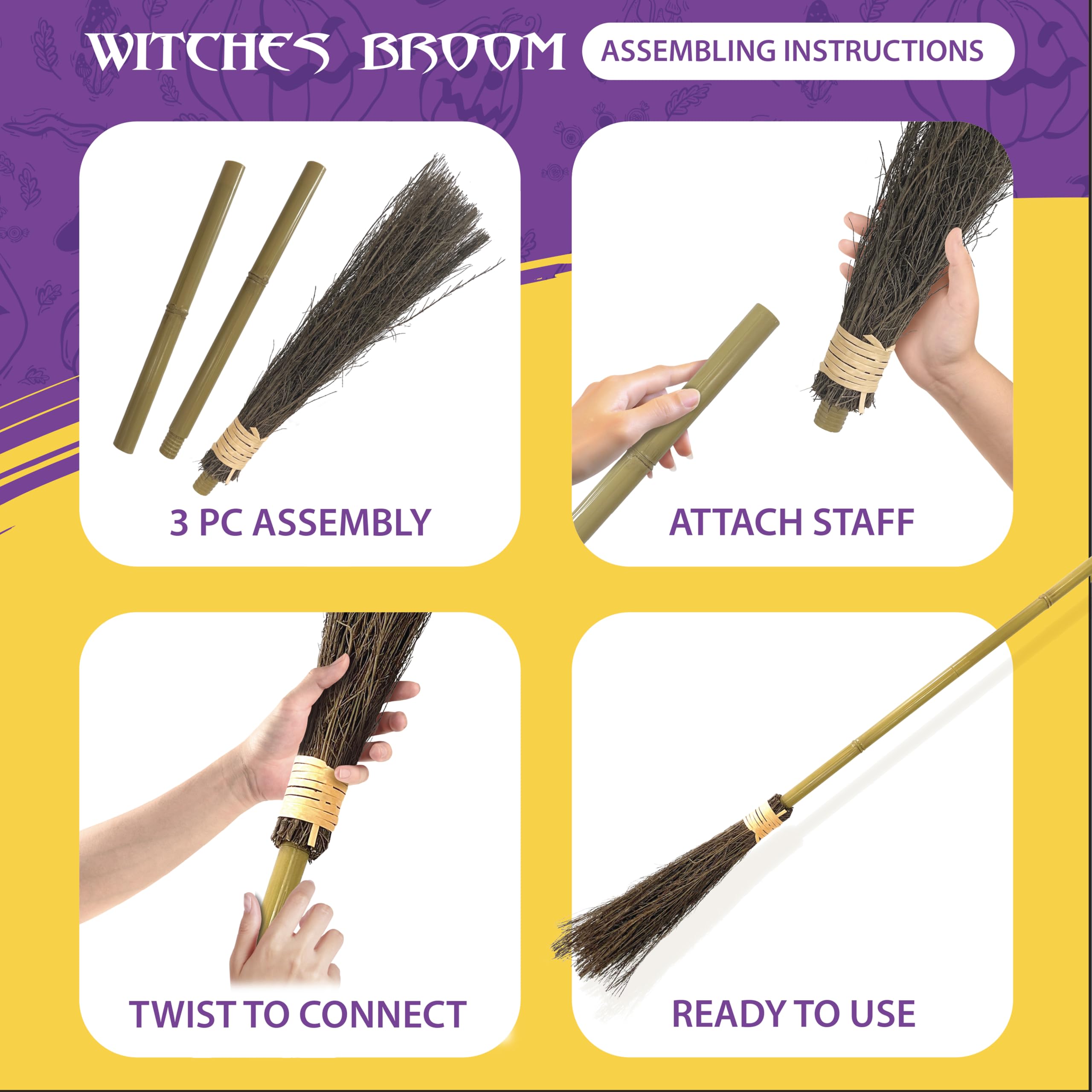 Vassoura de Bruxa de Bambu Kan - Kids Outdoor Broom avaliação e preço